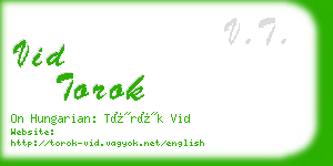 vid torok business card